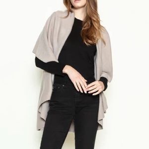 Mendocino cream shawl poncho - cream colour one size